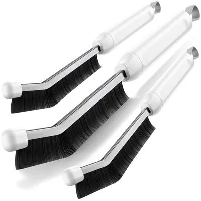 Reinigungsbürsten-Set, 3er, hart, für Fugen, Bad, Küche, L-Form