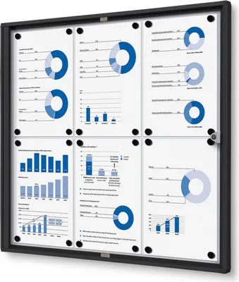 Produktbild von Showdown Schaukasten für Innen  Economy SCXS - 6x DIN A4 - Aluminium - Schwarz
