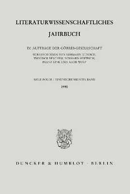 Produktbild von Literaturwissenschaftliches Jahrbuch.