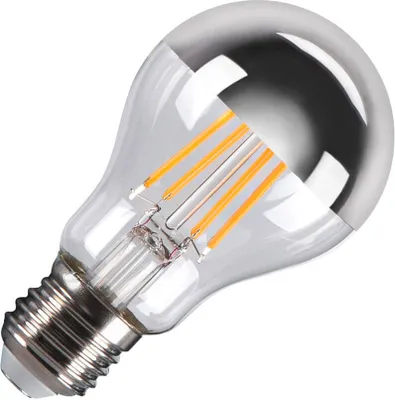 Produktbild von SLV 1005305 A60 E27 Mirrorhead, LED Leuchtmittel, Lampe chrom 7,5W 2700K CRI90 180°