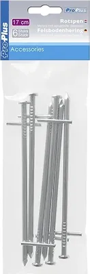 Produktbild von Felsbodenhering 17cm Metal mit geschweißte Querstift 6 Stück im Polybeutel