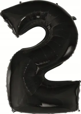 Immagine prodotto di Pallone in foil XL numero 2 nero