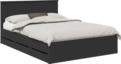 Obrázok produktu pre vidaXL Rám postele so zásuvkami čierny 150 x 200 cm