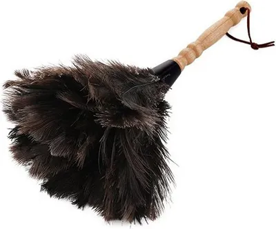 Produktbild von Antistatische Tierfederbürste, weiche Staubreinigungsbürste mit Holzgriff