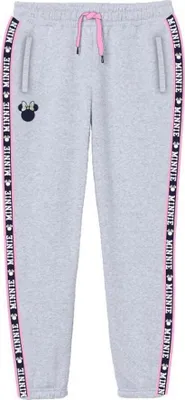 Produktbild von Bequeme Freizeit- / Jogginghose Minnie Maus, grau mit rosa Streifen, 122