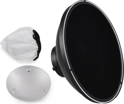 Obrázok produktu pre 30 cm/11,8 palca štandardný reflektor Beauty Dish s uchytením Bowens a bielou difúznou mriežkou pre štúdiovú portrétnu fotografiu, bleskové osvetlenie