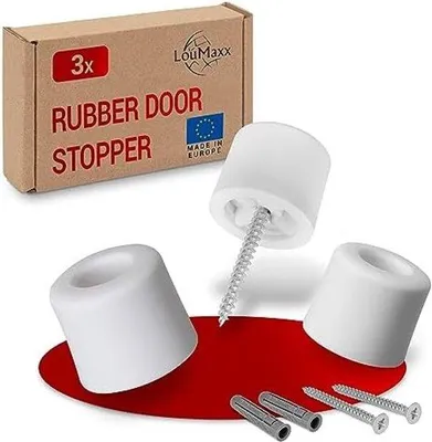 Produktbild von Famanu Türstopper Gummischrauben - Set von 3 Stück, Weiß