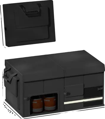 Immagine prodotto di Organizer per bagagliaio, materiale impermeabile, design pieghevole, nero