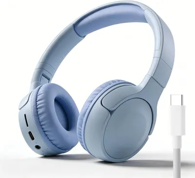 Produktbild von Bluetooth 5.3 Kopfhörer Over Ear Faltbar, Kabellos, HiFi Stereo Sound, Schwerer Bass, 3,5 mm Anschluss, Lange Akkulaufzeit für Reisen Sport Büro