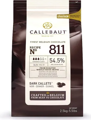 A bag of Callebaut chocolate callets.