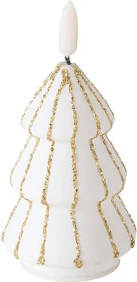 Produktbild von Weihnachtsbaumförmige Kerze mit künstlicher Flamme TORIS, 12 cm