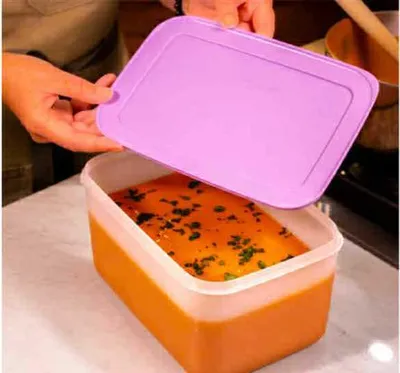 Produktbild von TUPPERWARE 2. WAHL Gefrier-Behälter 2,5 L lila Behälter Eis-Kristall Eiskristall