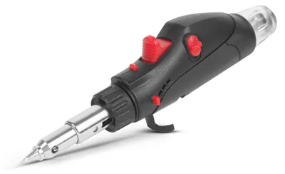 Produktbild von 3-in-1 Multifunktionaler Mini-Gaslötkolben - Nachfüllbar - Inklusive Lötspitze, Heißluftkopf und Schutzkappe [28520B]