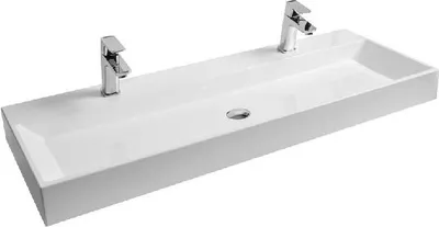 Zdjęcie produktu dla Umywalka do szafki Podwójna umywalka RAVAK Naturalny marmur biały 1200 x 140 x 450 mm XJO01212000