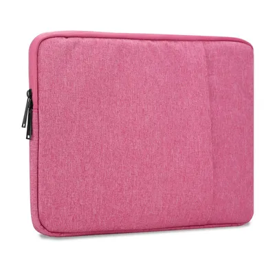 Image de Cadorabo Sacoche de protection pour ordinateur portable / tablette 14 pouces en rose Sacoche pour ordinateur portable Tissu Doublure en velours