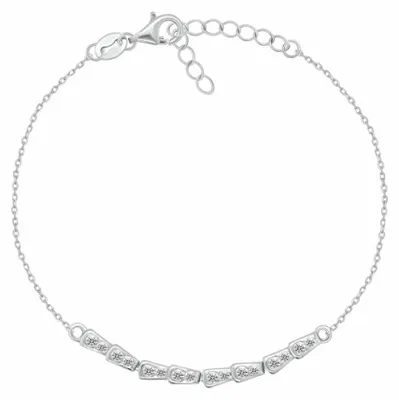 Produktbild von Silbernes Damenarmband mit Zirkonen BRC238W