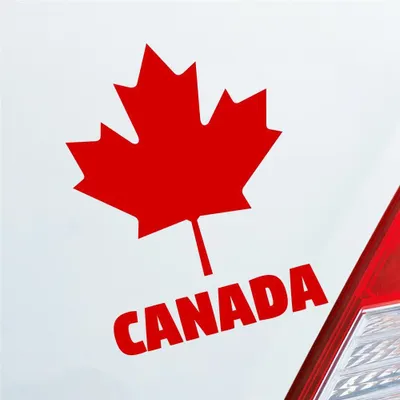Produktbild von Auto Aufkleber Kanada Canada Ahornblatt maple leaf Urlaub Car 10x13 cm Rot Sticker Heckscheibenaufkleber