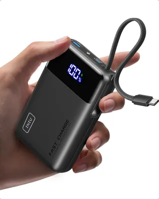 Produktbild von INIU 45W Power Bank, Ultra Klein 20000mAh mit Integriertem USB-C Kabel