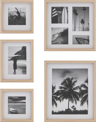 Obrázek produktu pro Sada rámečků na fotografie barva dub ERIN, 5 rámečků různých velikostí