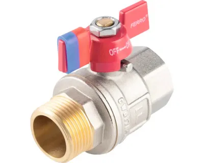 Obrázok produktu pre Plnoprietokový guľový kohút - motýľ ŠM 1/2"