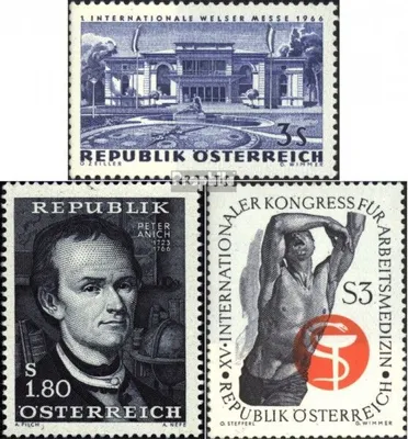 Produktbild von Briefmarken Österreich 1966 Mi 1215,1216,1217 (kompl.Ausg.) postfrisch Sondermarken