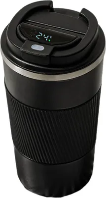 Produktbild von 510 ml Thermobecher mit Temperaturanzeige, isolierter Kaffeebecher, Edelstahl-Vakuumbecher für heiße und kalte Getränke
