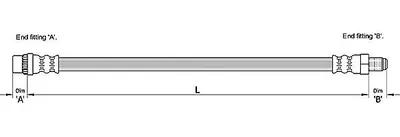 Produktbild von METZGER 4110221 Bremsschlauch für OPEL Vivaro A Kastenwagen (X83) für RENAULT Trafic III Kastenwagen (FG) TRAFIC II Kasten (FL) Trafic III Bus (JG)