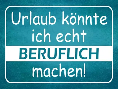 Produktbild von vianmo Holzschild 30x40 cm Urlaub könnte ich beruflich