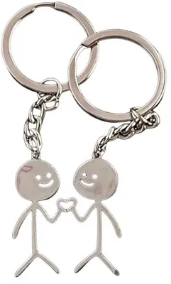 Immagine prodotto di Portachiavi per coppia - Portachiavi "migliori amici" - Cuore - Portachiavi per due persone - Portachiavi - Amicizia - Argento - CHPN