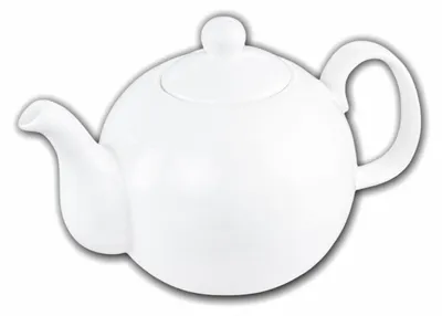Teekanne aus Porzellan, 500 ml, weiß, spülmaschinengeeignet