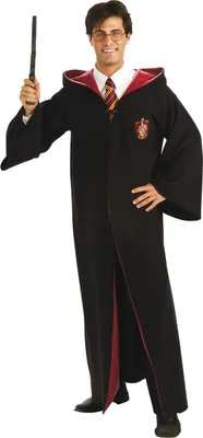 Produktbild von Harry Potter - "Deluxe" Gewand Kostüm - Herren BN5420 (Standardgröße) (Schwarz/Burgunderrot)