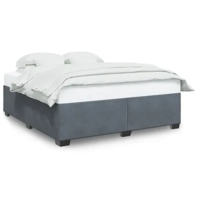 Produktbild von vidaXL Bettgestell ohne Matratze Dunkelgrau 200x200 cm Samt