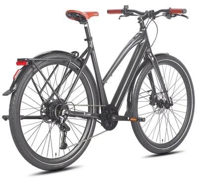 Produktbild von Elektrofahrrad F700W - City E-Bike - 250W Motor - 36V 10Ah Lithium Akku - 100 km Reichweite - Hydraulische Scheibenbremsen - Schwarz