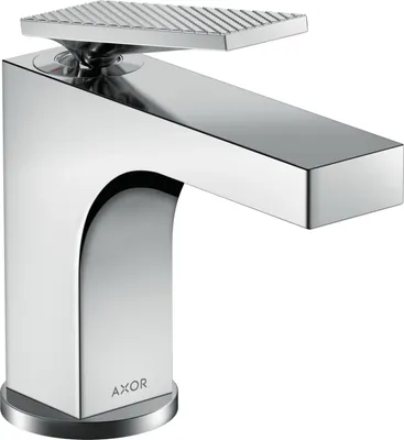 Zdjęcie produktu dla AXOR Citterio Einhebel-Waschtischarmatur 90 mit Rautenschliff mit Zugstangen-Ablaufgarnitur hansgrohe