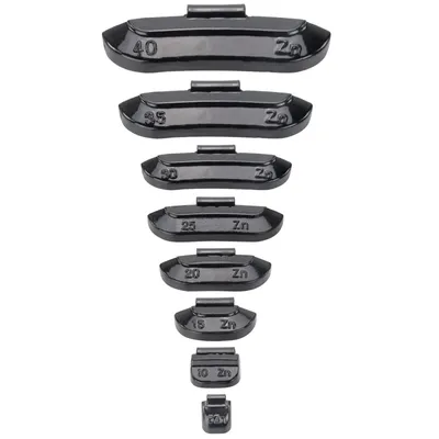 Produktbild von HASKYY 200 tlg. Set SCHWARZE Schlaggewichte 5-40g für Stahlfelgen