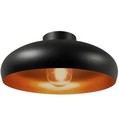 Produktbild von Deckenlampe Androa, Küchenlampe Ø40 cm 1 flammig, Deckenleuchte Weiß E27, Küchenlampe Deckenleuchte Vintage, Deckenlampe Wohnzimmer - Schwarz&Kupfer