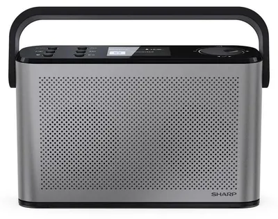 Produktbild von Sharp DR-P540 Osaka DAB+ Digitalradio Bluetooth Lautsprecher Wecker Dual-Alarm & Akku, grau-schwarz