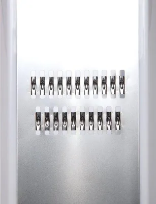 Image de Râpe en acier inoxydable blanc et orange, 95 x 295 cm
