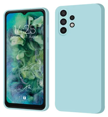 Produktbild von Hülle für Samsung Galaxy A32 5G Case Cover Bumper Smartphone Softgrip Schutzhülle Farbe: Hellblau