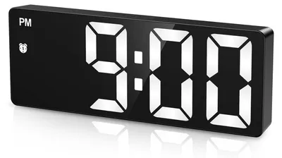 Immagine prodotto di Sveglia LED digitale con numeri grandi, ideale per la casa, la camera da letto o l'ufficio – colore nero