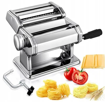 Zdjęcie produktu dla Maszynka Ręczna 3W1 Do Makaronu Ciasta Na Pierogi Lasagne Metalowa