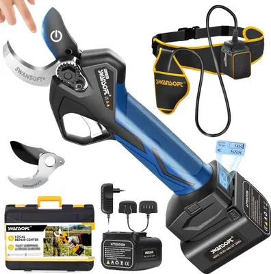 Produktbild von Elektrische Gartenschneider, verstellbarer Schneiddurchmesser 0-36 mm, lange Akkulaufzeit 8-10 Stunden, bürstenloser Motor, PRU36-B 2AH4AH