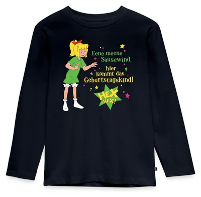 Produktbild von Spreadshirt Bibi Blocksberg Geburtstag Bibi & Spruch Kinder Premium Langarmshirt, 110/116 (4 Jahre), Navy