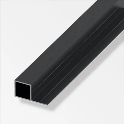 Produktbild von alfer Combitech Quadratrohr mit 1 Schenkel Aluminium 1 m x 23,5 x 45,5 mm schwarz