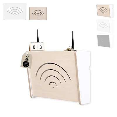 Obrázok produktu pre MOE UHANE Kryt na WiFi router, kryt routera, polica na router s posuvným krytom, organizér priestoru pre router, box na modem a router, kryt routera