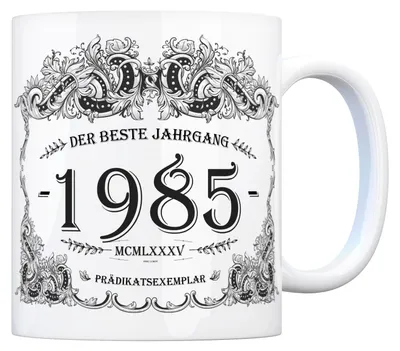 Produktbild von 1985 der beste Jahrgang Kaffeebecher Tasse Kaffeetasse Geburtsjahr Geburtstag
