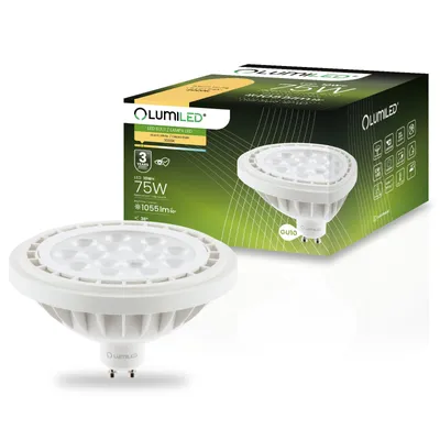 Produktbild von Lumiled LED-Leuchtmittel ES111 GU10 Fassung Spot Strahler Spannung 230V 10W (Entspricht Halogen 75 Watt) Warmweiß 3000K 38 Grad Abstrahlwinkel weiß 1055 Lumen Ra>90