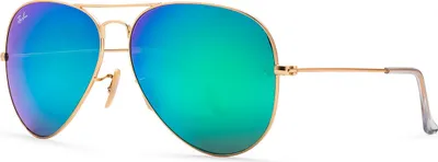 Produktbild von Ray-Ban AVIATOR FLASH LENSES, Erwachsener, Uni, Pilot, Gold, Nicht-polarisierte Linse, Metall