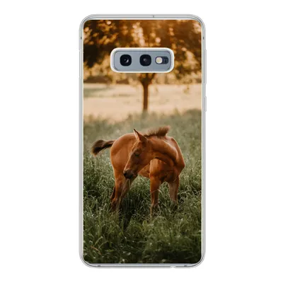 Produktbild von MuchoWow® Handyhülle Schutzhülle Hülle für Samsung Galaxy S10e Pferd - Gras - Baum Silikon Softcase Handy Hülle - Handy