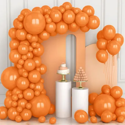 Zdjęcie produktu dla Zestaw 106 pomarańczowych balonów lateksowych – dekoracje na urodziny, Halloween, wesele